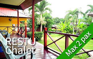 RESTU CHALET - Room Deluxe - 1 x double bed or 2 x single beds